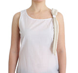 White Top Blouse Tank Shirt Sleeveless