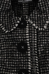 Gray Black Tweed Vest Jacket
