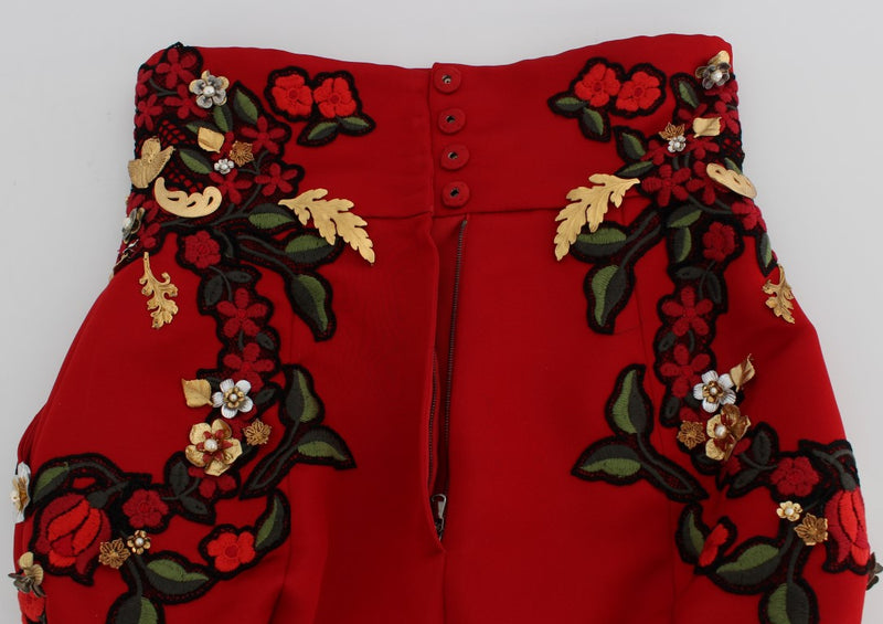 Red Silk Roses Sicily Shorts
