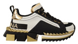 White Gold SUPER KING Leather Sneakers Shoes