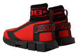 Black Red Sorrento Sneakers Socks Shoes