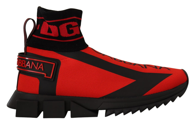 Black Red Sorrento Sneakers Socks Shoes