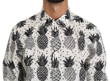 White Pineapple Cotton Top Shirt