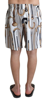 White Walking Stick Swimshorts Beachwear Shorts