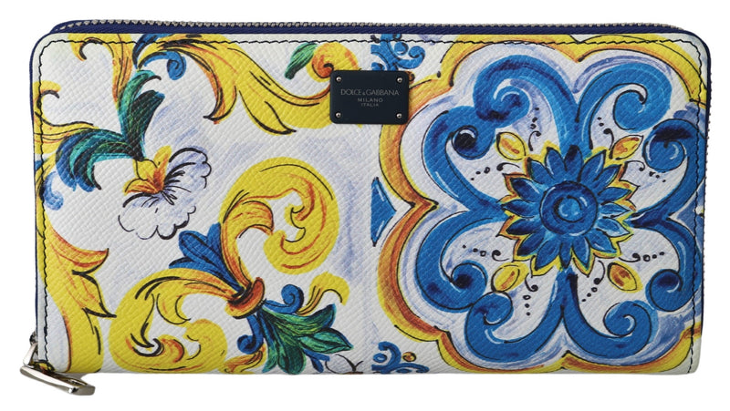 White Majolica Dauphine Leather Continental Clutch Wallet