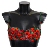 Red Floral Print Swimsuit Beachwear Bikini Tops