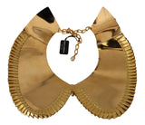 Gold Tone Clear Crystal Embellished Collar Necklace