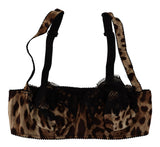 Brown Leopard Women Bra Nylon Spandex Underwear