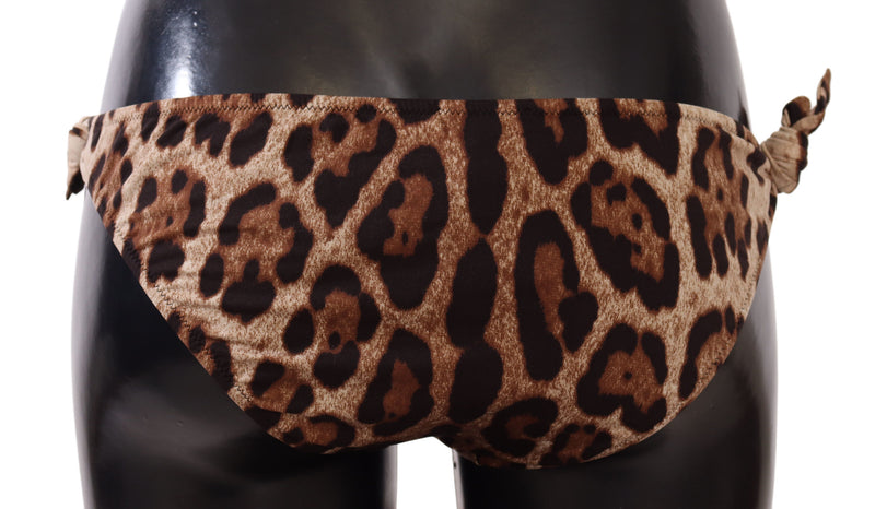 Bikini Bottom Brown Leopard Print Swimsuit Swimwear