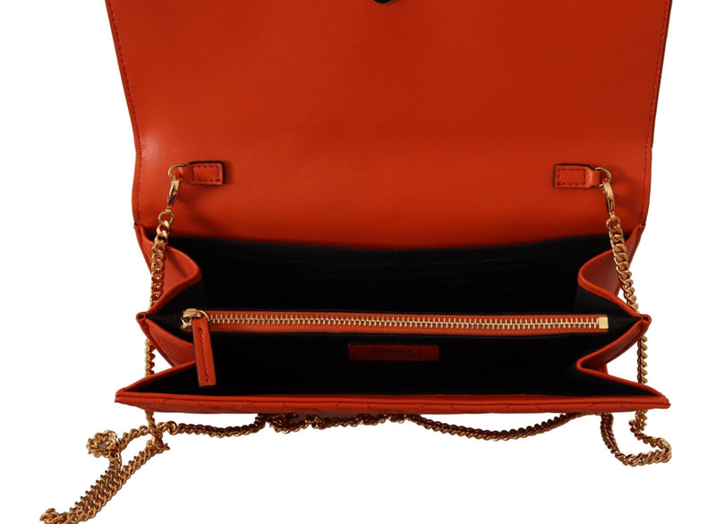 Red Nappa Leather Medusa Evening Bag
