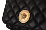 Black Nappa Leather Medusa Shoulder Bag