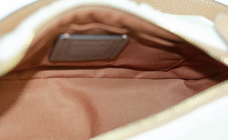 Teri Small Shearling Fur Leather Logo Motif Shoulder Handbag Purse