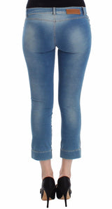 Beachwear Blue Jeans Capri Pants Cropped - Avaz Shop