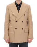 Beige Double Breasted Coat Jacket - Avaz Shop