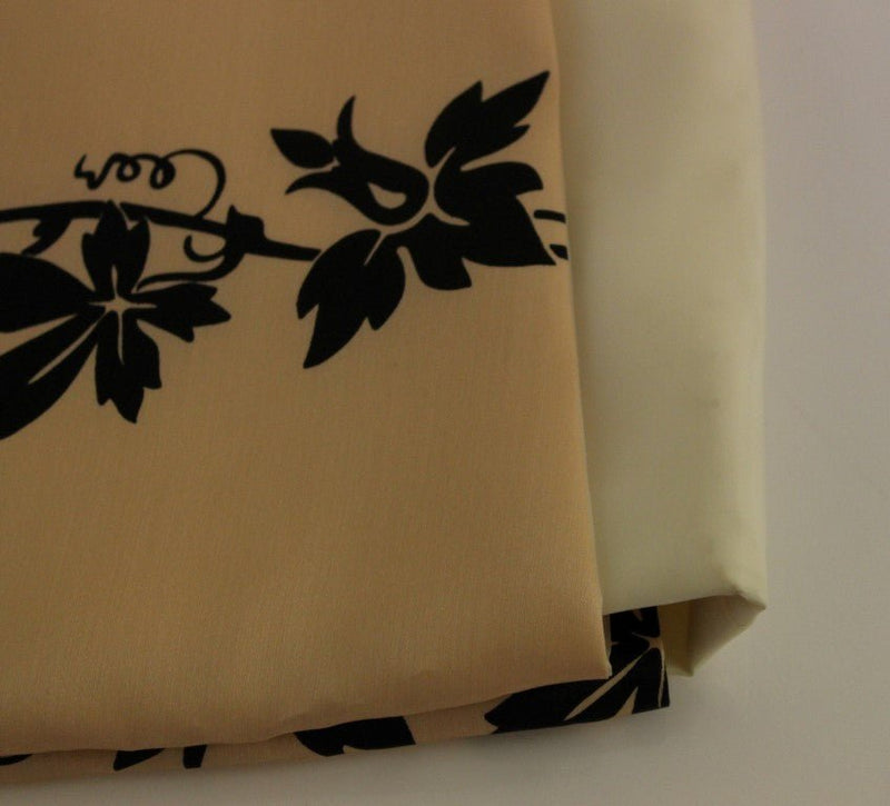 Beige Floral Print Silk Mini Skirt - Avaz Shop