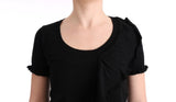 Black 100% Lana Wool Top Blouse T-shirt - Avaz Shop