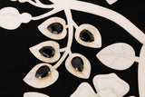 Black Baroque Floral Crystal Jacket - Avaz Shop