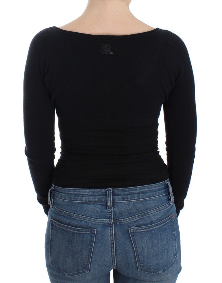 Black Cashmere Cardigan Sweater - Avaz Shop