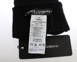 Black Cashmere Sequined Finger Less Gloves - Avaz Shop