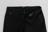 Black Cotton Capri Cropped Denim Jeans - Avaz Shop