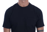Black Cotton Crewneck T-Shirt - Avaz Shop
