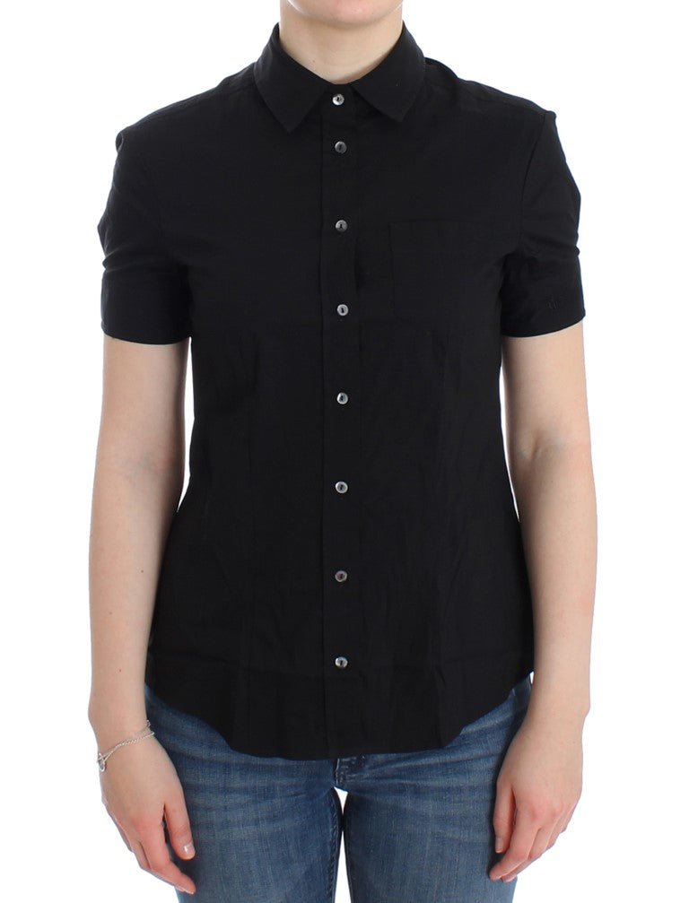 Black cotton shirt top - Avaz Shop