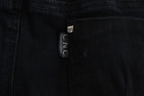 Black Cotton Slim Fit Denim Jeans - Avaz Shop