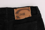 Black Cotton Slim Fit Low Waist Jeans - Avaz Shop