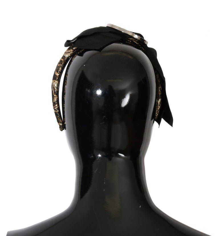 Black Crystal White Diadem Headband - Avaz Shop