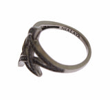 Black CZ Rhodium 925 Silver Womens Ring - Avaz Shop