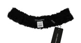 Black Fur Neck Collar Wrap Lambskin Scarf - Avaz Shop