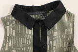 Black Gray Silk A-Line Shift Dress - Avaz Shop