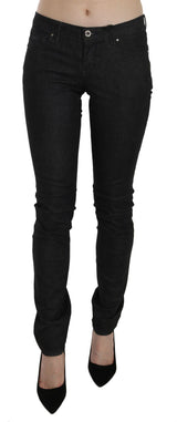 Black Low Waist Skinny Casual Denim Jeans - Avaz Shop
