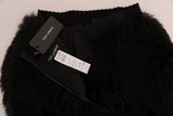 Black Mink Nutria Fur Mini Hot Pants - Avaz Shop