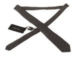 Black Patterned 100% Silk 6cm Classic Necktie Men Tie - Avaz Shop