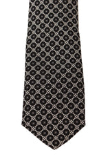 Black Patterned 100% Silk 6cm Classic Necktie Men Tie - Avaz Shop