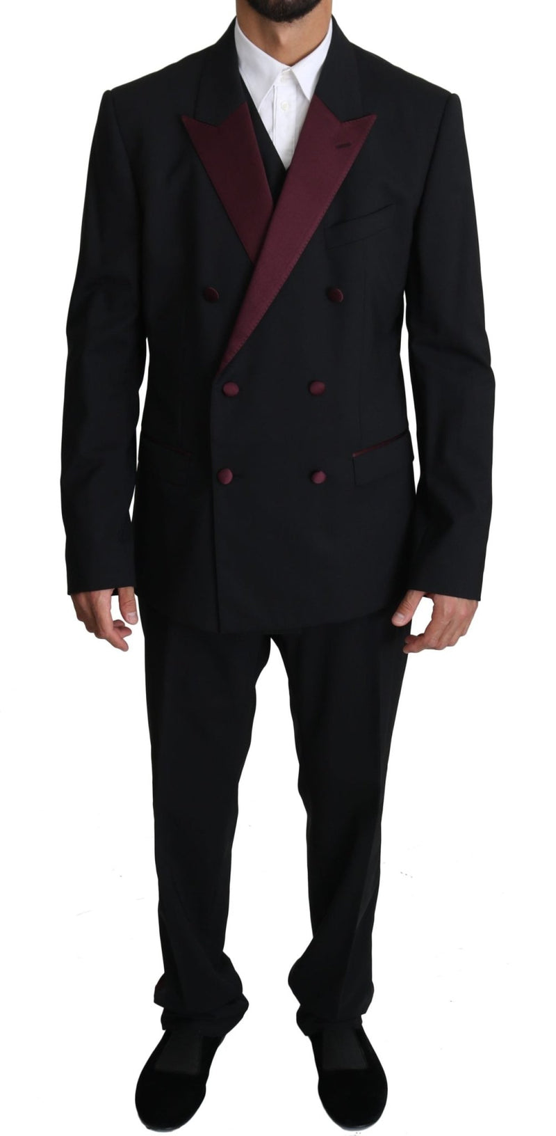 Black Slim Fit 3 Piece MARTINI Suit - Avaz Shop