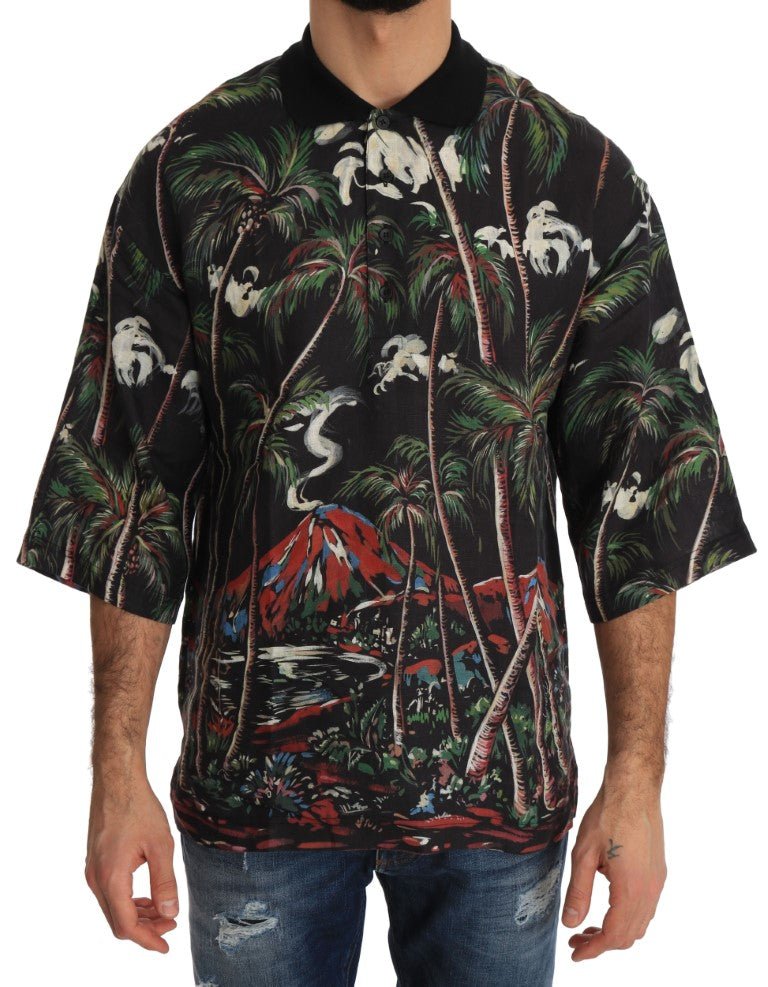 Black Volcano Sicily Short Sleeve T-Shirt - Avaz Shop