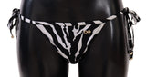 Black White Zebra Swimsuit Bikini Bottom Swimwear - Avaz Shop
