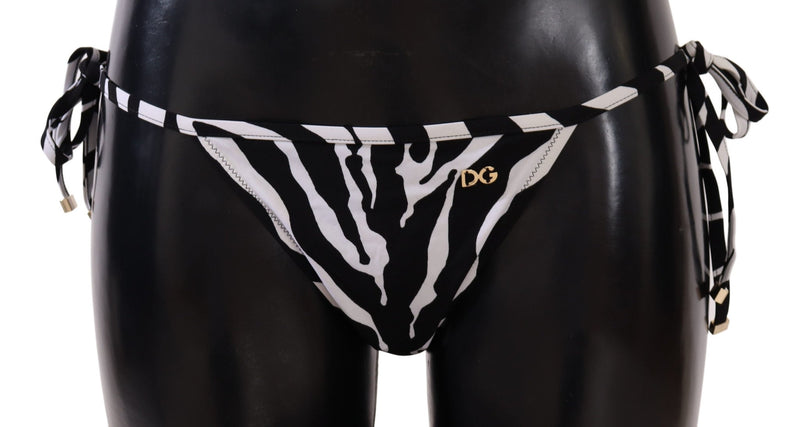 Black White Zebra Swimsuit Bikini Bottom Swimwear - Avaz Shop
