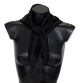 Black Wool Knit Unisex Neck Wrap Shawl Scarf - Avaz Shop