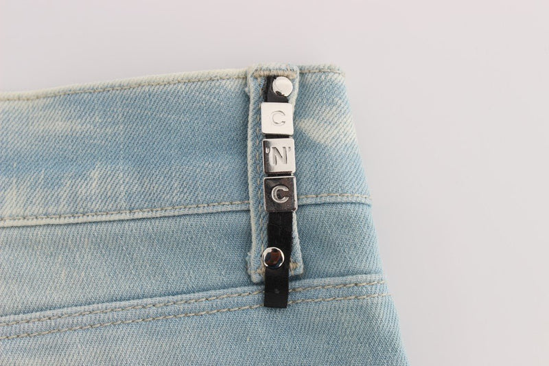 Blue Cotton Blend Super Slim Fit Jeans - Avaz Shop