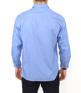 Blue Cotton Dress Classic Fit Shirt - Avaz Shop