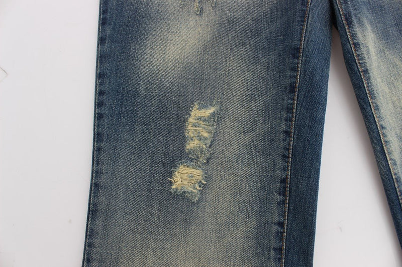 Blue Cotton Low Waist Jeans - Avaz Shop