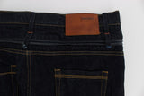 Blue Cotton Regular Straight Fit Jeans - Avaz Shop