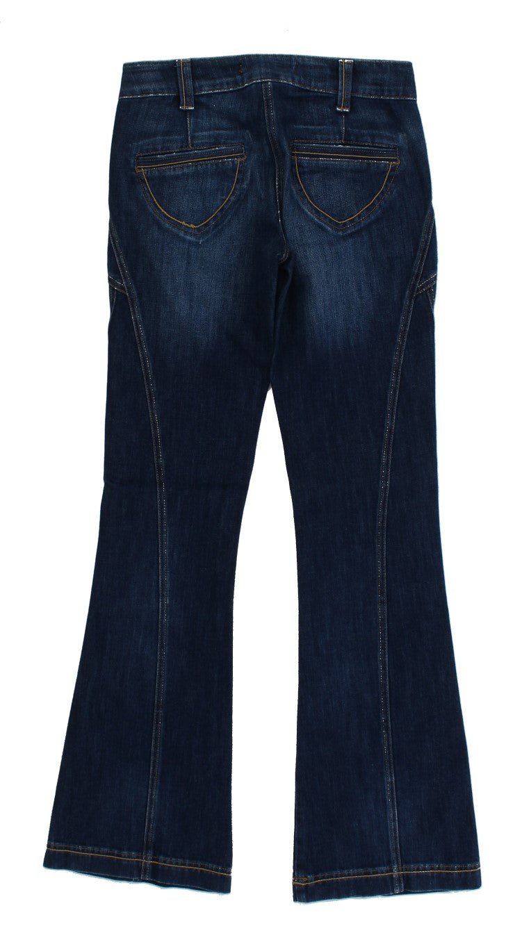 Blue Cotton Stretch Low Waist Jeans - Avaz Shop