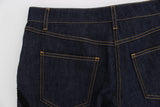 Blue Denim Cotton CAPRI Torero Jeans - Avaz Shop