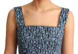 Blue Heart Cotton A-Line Stretch Dress - Avaz Shop
