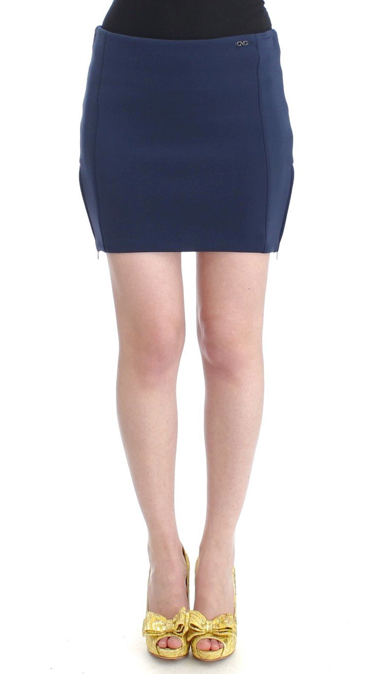 Blue nylon mini skirt - Avaz Shop