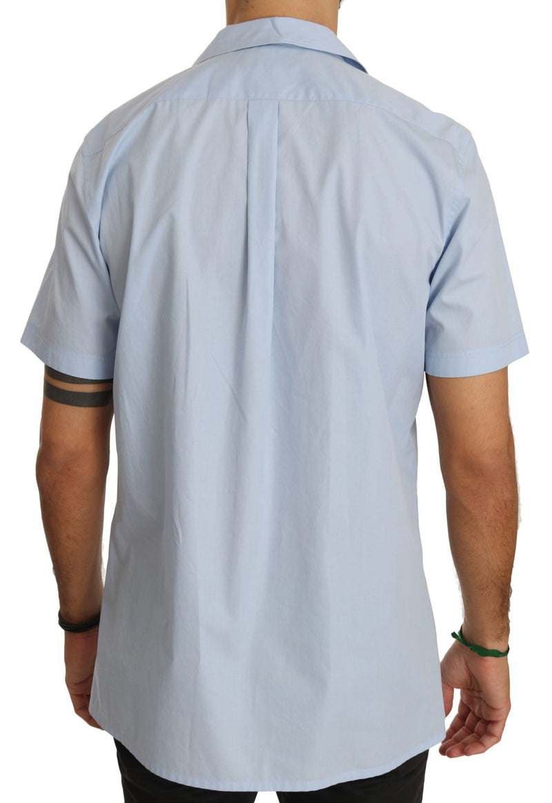 Blue Short Sleeve 100% Cotton Top Shirt - Avaz Shop